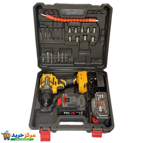 دریل پیچ گوشتی شارژی براشلس رویال مکس مدل BRSH88V مجموعه 50 عددی