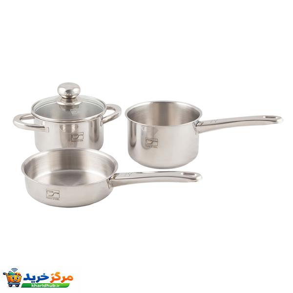 ست ظرف غذای کودک پارس استیل مدل Metal Handle