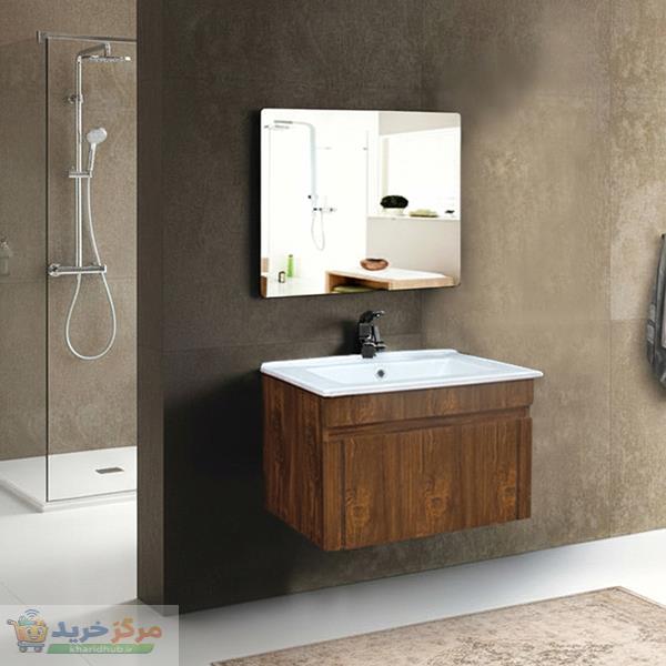 ست کابینت روشویی آزالیا مدل WB00_60 به همراه آینه