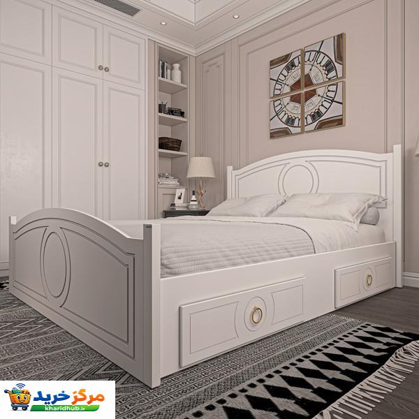 تخت خواب دو نفره اعیان کد FH673 سایز 200x160 سانتی متر