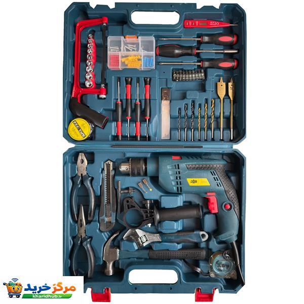 مجموعه 120 عددی دریل برقی چکشی 13 میلیمتری 2100 وات جاب مدل JB-1900 KIT NEW B