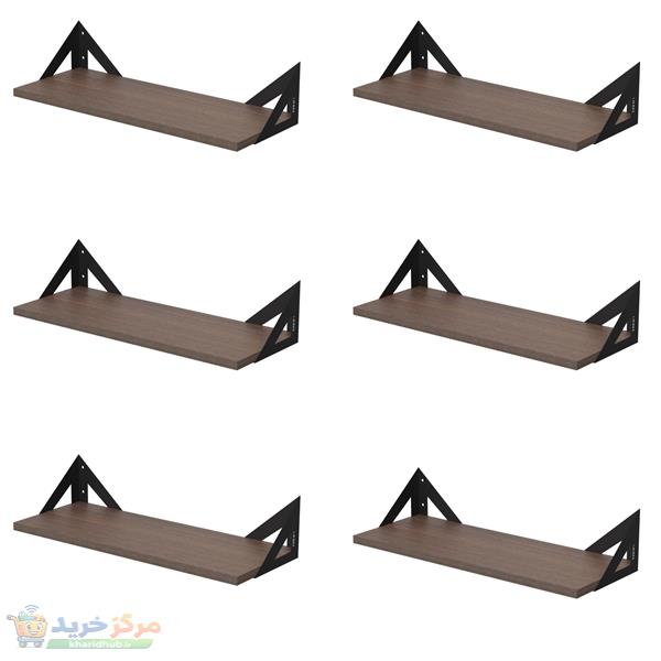 شلف دیواری دینیال مدل مثلثی کد DN-02SH-06 مجموعه شش عددی