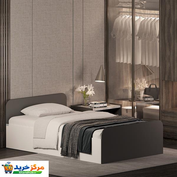 تخت خواب ملامینه یک نفره اعیان مدل FH932 سایز 120x200 سانتی متر