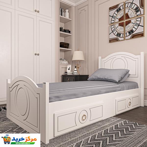 تخت خواب یک نفره اعیان کد FH663 سایز 90 × 200 سانتی متر
