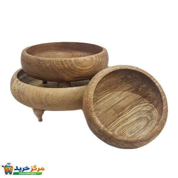 سرویس پذیرایی مدل چوبی پایه کوتاه مجموعه 3 عددی