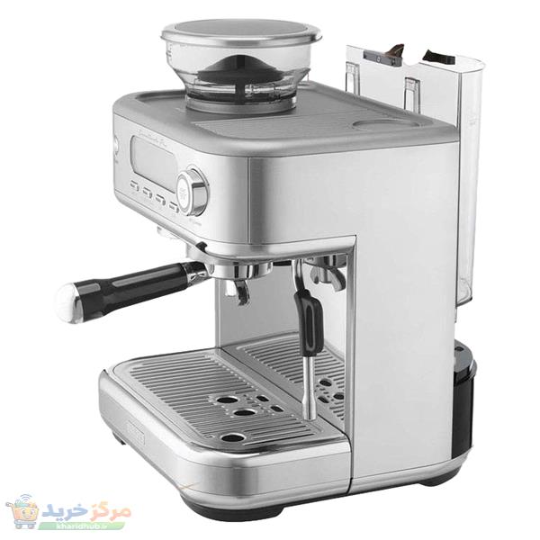 اسپرسوساز مباشی مدل ME-ECM2052، با مصرف دانه قهوه، مناسب تهیه اسپرسو، کافه لاته، موکا، کاپوچینو، ماکیاتو، ریسترتو، لانگو، امریکانو، کافه اوله و فلت وایت، دارای 2 عدد نازل قهوه، آسیاب قهوه، حالت آماده به کار، سیستم گرم کردن فنجان، سینی چکه گیر