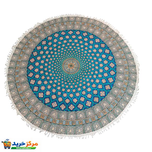 رومیزی قلمکار زابلیان مدل Sq220 طرح زنبق