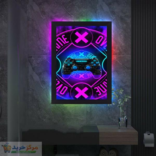 تابلو نوری گیم دکور طرح game pad مدل مولتی کالر