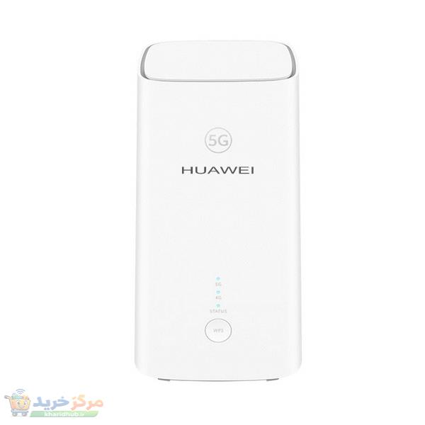 مودم رومیزی 5G هوآوی مدل H155-381 CPE PRO5 CAT20 با سرعت دانلود تا 4.67 گیگابیت بر ثانیه، پشتیبانی از Wi-Fi 6، اتصال همزمان تا 128 کاربر، آنتن داخلی و پورت LAN/WAN