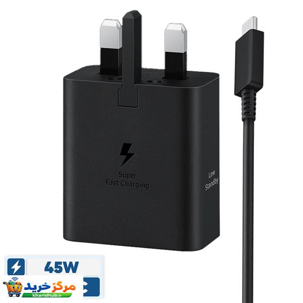 شارژر دیواری 45 وات سامسونگ مدل EP-T4511 Low Standby به همراه کابل 1.8 متری - سه پین