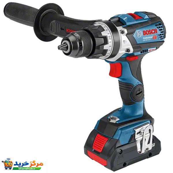 دریل پیچ گوشتی شارژی چکشی 13 میلی متری 18 ولت بوش مدل GSB 18 V 110 C / EC Motor (5 AH)