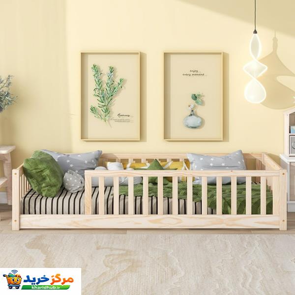 تخت خواب چوبی یک نفره مدل کلاسیک A2 سایز 180×80 سانتی‌متر
