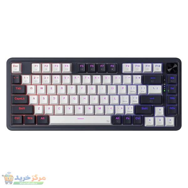 کیبورد گیمینگ ردراگون مدل K673 PRO WB، سوییچ مکانیکال قرمز، Tenkeyless، نورپردازی RGB