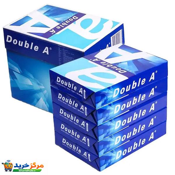 کاغذ A4 دابل آ مدل کارتن 5 بسته 500 عددی