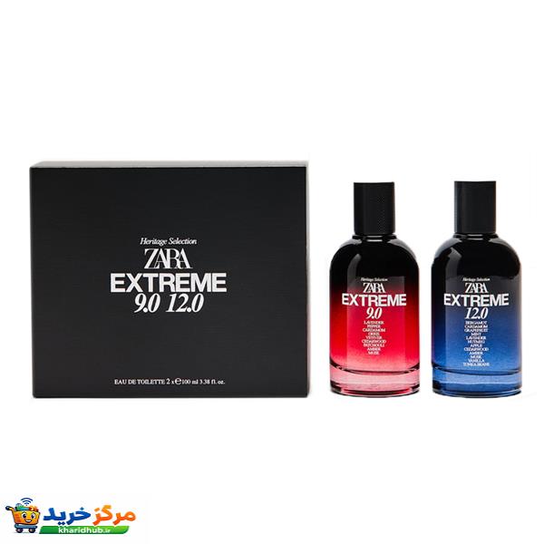 ست ادو تویلت مردانه زارا مدل Extreme 9.0 12.0 حجم 100 میلی لیتر