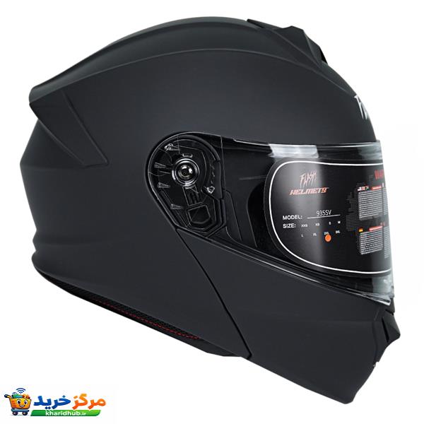 کلاه کاسکت فک متحرک فلش مدل 935sv black/matt