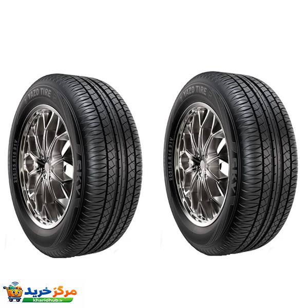 لاستیک خودرو یزد تایر مدل SKY سایز 215/55R17 - دو حلقه