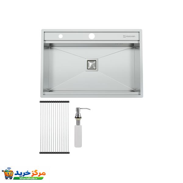 سینک ظرفشویی استیل توکار یک لگنه مکوان مدل MS74-Basic