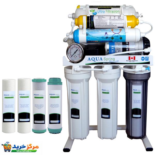 دستگاه تصفیه کننده آب آکوآ اسپرینگ مدل NF3900 به همراه فیلتر مدل 01 مجموعه 4 عددی