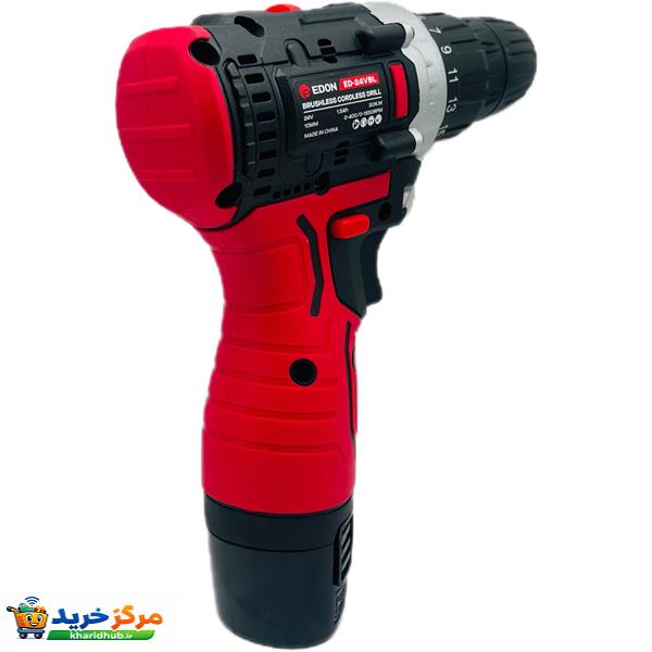 دریل پیچ گوشتی شارژی براشلس سه نظام خودکار 10 میلی متری 24 ولت ادون مدل ED-24VBL