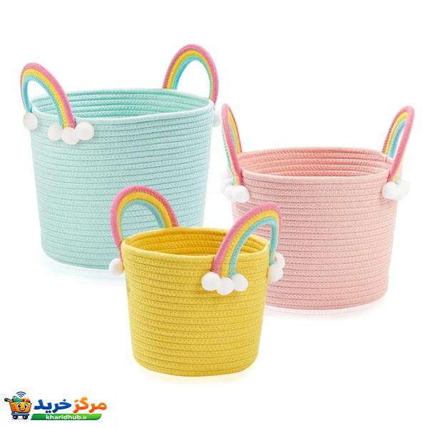 سبد اسباب بازی مدل Rainbow3 مجموعه 3 عددی