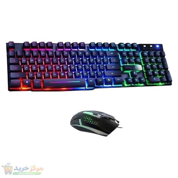 کیبورد و ماوس گیمینگ یوسیتک مدل CO 3080G، سوییچ ممبران، Full-Size، نورپردازی RGB