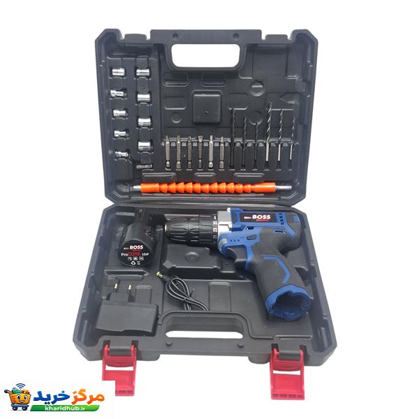 مجموعه 27 عددی دریل پیچ گوشتی شارژی صنعتی 10 میلی متری 18ولت باس مدل 18V کد 1