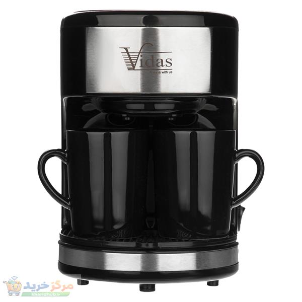 قهوه‌ساز ویداس مدل VIR-2224، ظرفیت دم‌آوری دو فنجان با فیلتر دائمی