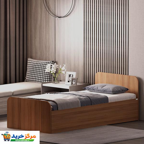 تخت خواب ملامینه یک نفره اعیان مدل FH931 سایز 90x200 سانتی متر