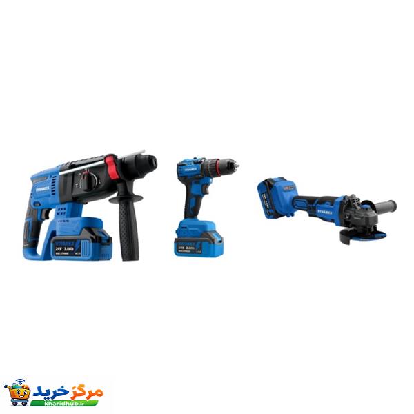 دریل پیچ گوشتی ویوارکس مدل VR2403-BCK مجموعه سه عددی