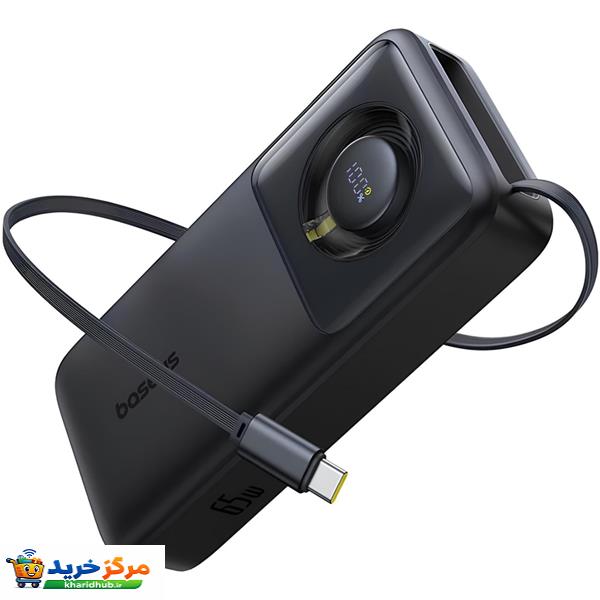 پاوربانک بیسوس مدل Free2Pull 65W ظرفیت 20000 میلی آمپر ساعت به همراه کابل USB-C