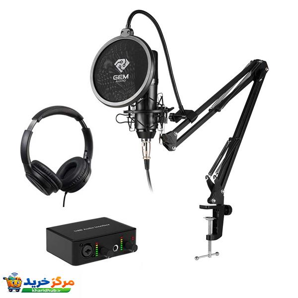 پکیج استودیوی خانگی پادکستر جم آدیو مدل GA800/SC20