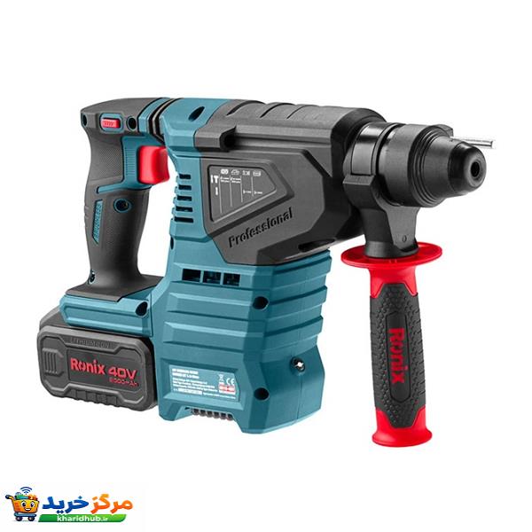 دریل بتن کن شارژی 28 میلیمتری 40 ولت رونیکس مدل 40V-8910