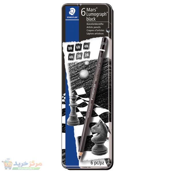 مداد طراحی استدلر مدل MARS LUMOGRAPH مجموعه 6 عددی