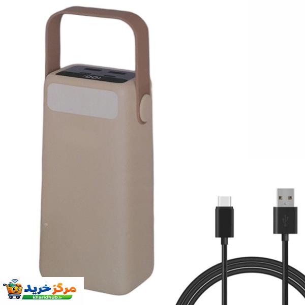 پاوربانک مدل 22.5wظرفیت 40000 میلی آمپر ساعت به همراه کابل تبدیل USB-C