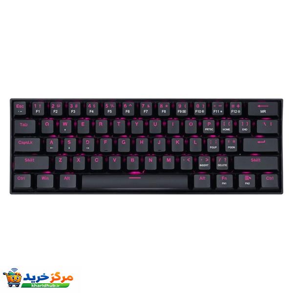کیبورد گیمینگ ردراگون مدل K630 Dragonborn، مکانیکال سوییچ قرمز، Tenkeyless، نورپردازی RGB