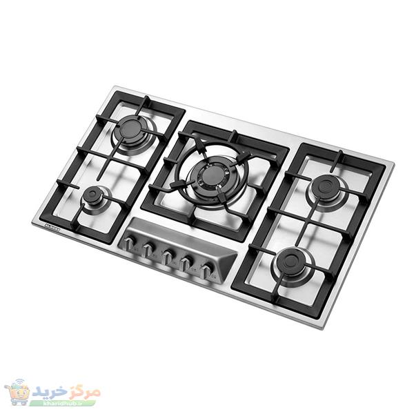 اجاق گاز صفحه‌ای پنج شعله استیل البرز مدل S-5960