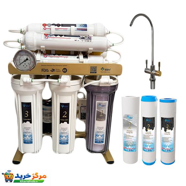 دستگاه تصفیه کننده آب اس اس وی مدل MaxGold N 2W X1055 +3F به همراه شیر دوکاره و فیلتر