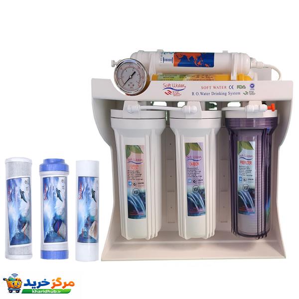 دستگاه تصفیه کننده آب سافت واتر مدل jw-soft-P06 به همراه فیلتر تصفیه آب کد 02 مجموعه 3 عددی