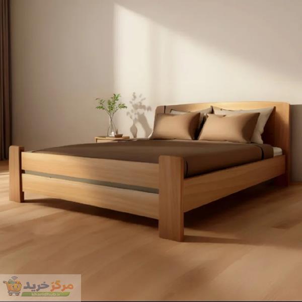 تخت‌خواب چوب یک و نیم نفره مدل EO3 سایز 120 * 200 سانتی‌متر