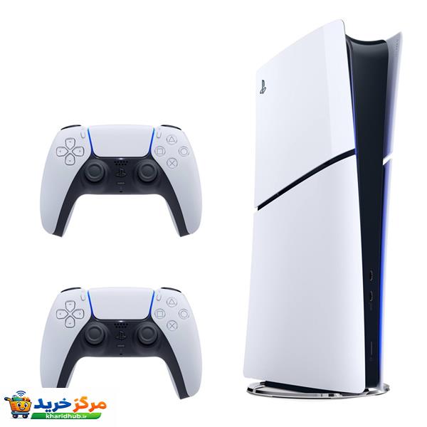 کنسول بازی سونی مدل PlayStation 5 Slim Digital Edition ظرفیت 825 گیگابایت ریجن CFI-2116 اروپا به همراه دسته اضافی