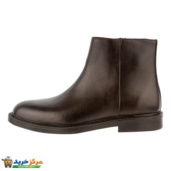 نیم بوت مردانه چرم مشهد مدل J6374-088-43