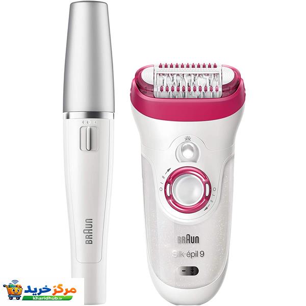 اپیلاتور براون مدل Silk Epil 9 کد 538-9 به همراه اپیلاتور لایه بردار براون کد 01
