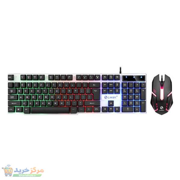 کیبورد و ماوس گیمینگ لایماید مدل NEW GAMING-GTX300، سوییچ ممبران، Full-Size، نورپردازی LED RGB