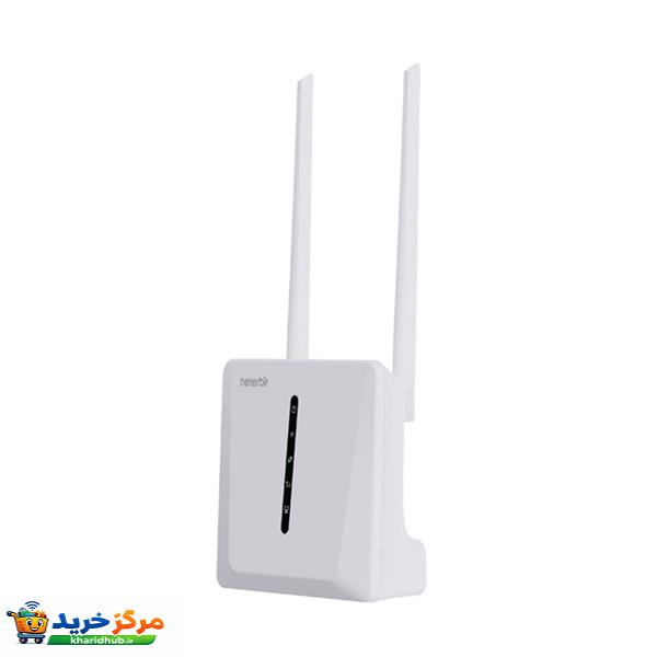 مودم روتر خانگی 4.5G نتربیت مدل NW-661D با باتری 2500 میلی‌آمپرساعتی، پشتیبانی از 32 کاربر، سرعت 1200 مگابیت بر ثانیه، دو آنتن 5dBi خارجی، پورت‌های گیگابیتی LAN و WAN، رمزگذاری WPA/WPA2-PSK و فایروال داخلی NAT/SPI