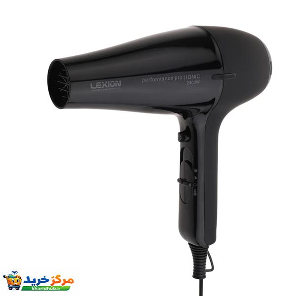 سشوار حرفه‌ای 2400 وات لکسیون مدل Performance pro HD:2089، موتور AC، وزن 500 گرم، المنت فلز، دارای سری دیسپانسر، متمرکز‌کننده باریک، متمرکز‌کننده پهن با ویژگی صاف‌کنندگی، حجم‌دهندگی، با قابلیت فناوری تولید یون