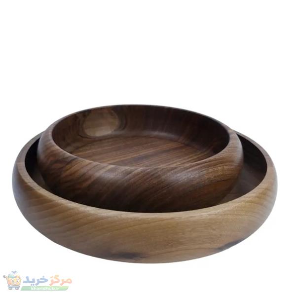 ظروف سرو چوبی مدلk3025 مجموعه دو عددی