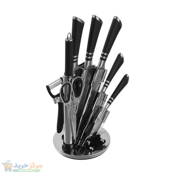 سرویس چاقو آشپزخانه 9 پارچه سوپر لایف کد 002
