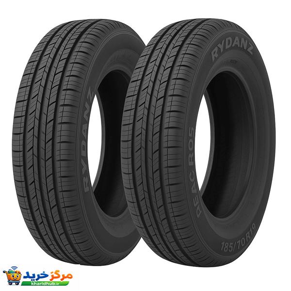لاستیک خودرو رایدنز مدل REAC R05 سایز 13 / 70 / 185 میلی‌متر تولید سال 2025 تعداد 2 حلقه