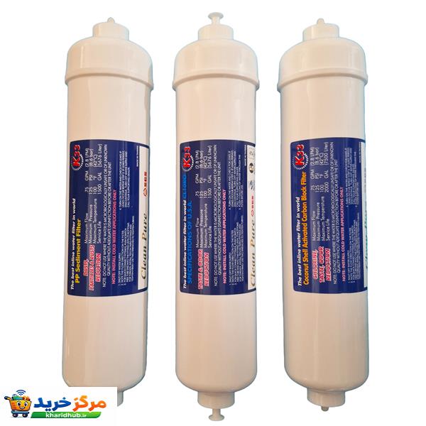 فیلتر تصفیه آب اینلاین کلین پیور تایوان مدل K33 Inline کپسولی مجموعه 3 عددی